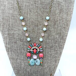 😍NEW Anita K Amazonite, Rose Quartz & Crystal Necklace